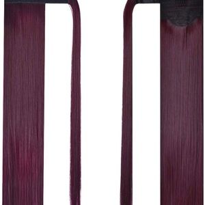 FESHFEN Straight Long Ponytail Extensions